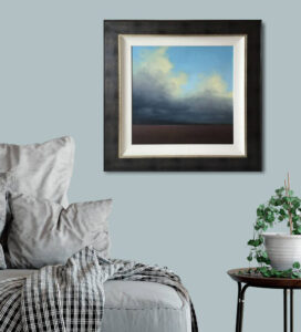 Lawrence Coulson sky cloud marine sea ocean reflections wind silver lining sunset sunrise canvas oil original blue