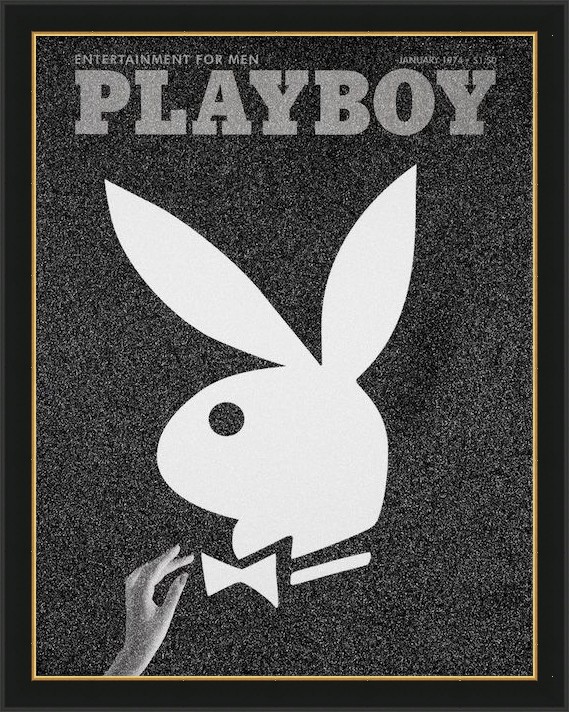 Simon Claridge silkscreen on canvas diamond dust playboy bunny girls Hugh Hefner glamorous provocative vintage iconic