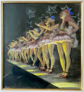 Alexandra Gardner Dancing Girls figurative original painting Scottish artist