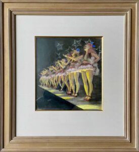 Alexandra Gardner Dancing Girls figurative original painting Scottish artist