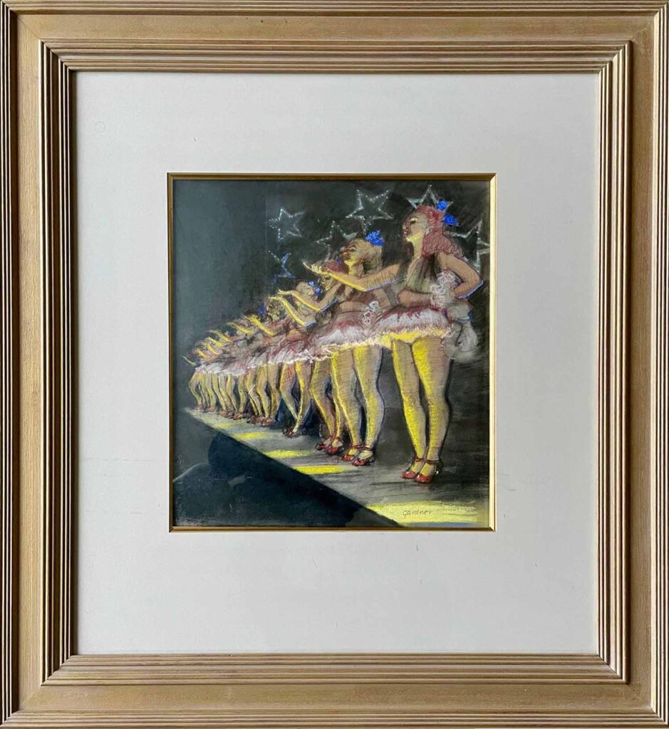 Alexandra Gardner Dancing Girls figurative original painting Scottish artist