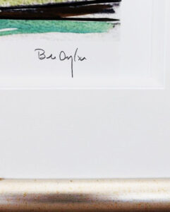 Bob Dylan americana green train print collectable artist investment 2008 musician contemporary framed - signature