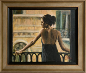 Balcony at Buenos Aires, Fabian Perez original with urban allure