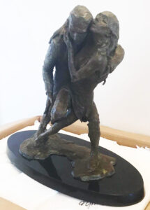 Limited edition bronze of two tango dancers, dynamic and rare.