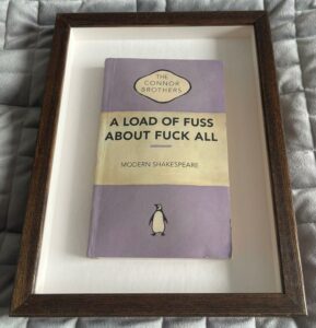 The Connor Brothers shakespeare much ado about nothing framed book lavender purple violet penguin for sale