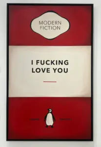 The Connor Brothers pulp fiction red penguin books black white modern vintage classic contemporary oil canvas original