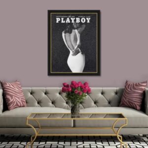 Simon Claridge silkscreen canvas dust diamond white dress woman suit man Playboy bunny vintage retro for sale contemporary