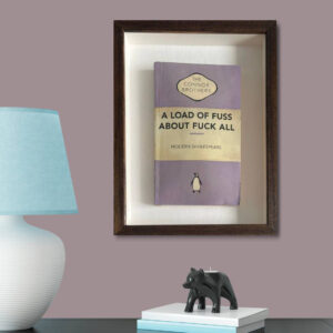 The Connor Brothers shakespeare much ado about nothing framed book lavender purple violet penguin for sale