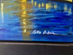 Csilla Orban London westminster buildings parliament bridge blue lights evening dusk classic for sale contemporary city