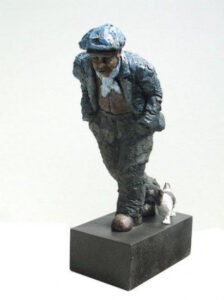 Alexander Millar sculpture mixed media dog multi colour plinth limited edition collectable