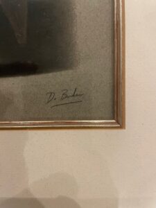 signature of artist Darren Baker on artwork titled 'Ballet Reflection'