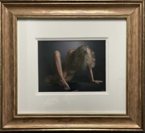 framed artwork titled 'Eternity 2' by artist Darren Baker depicting a seated figure