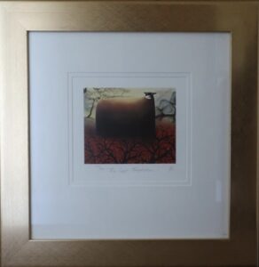 framed artwork titled 'The Last Temptation' by Mackenzie Thorpe