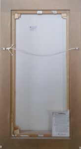 back view of framed AP artwork titled 'Divinus' by artist Temper