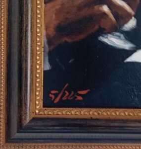 framed artwork titled 'For a Better Life (Red)' by artist Fabian Perez with a detailed signature in the corner