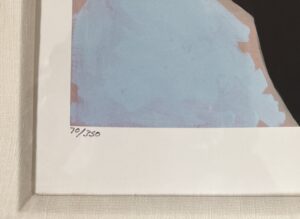 close-up of numbered print on artwork 'Rounds On Me' by Todd White